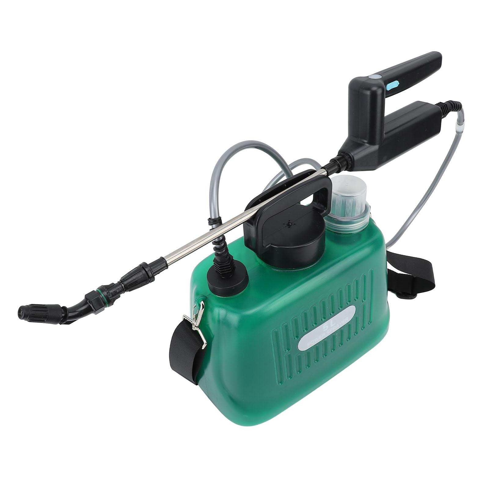 Electric Sprayer Portable 5L 2000mAh Battery Powered Automatic with 4 Nozzles Electric Sprayer for Car Washing Garden