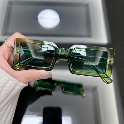 Stylowe kwadratowe okulary przeciwsłoneczne damskie męskie klasyczne retro modne okulary casualowe damskie męskie