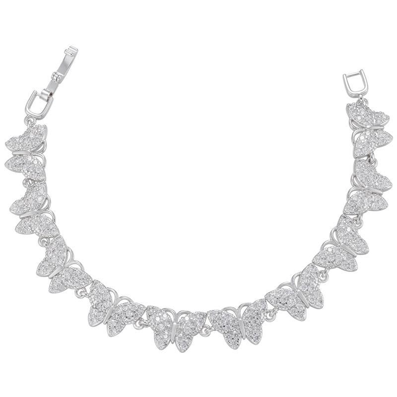 Mikro-Inlay Zirkon Armband, Wind Voll Diamant Armband, Schmetterling Liebe Weizenähre Geometrisches Muster Armband Vl167