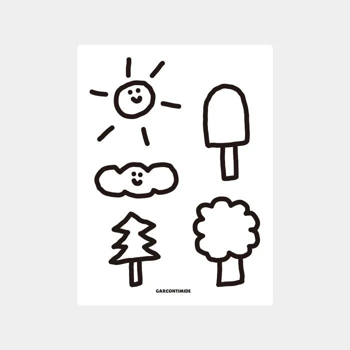 

Forest tattoo stickers