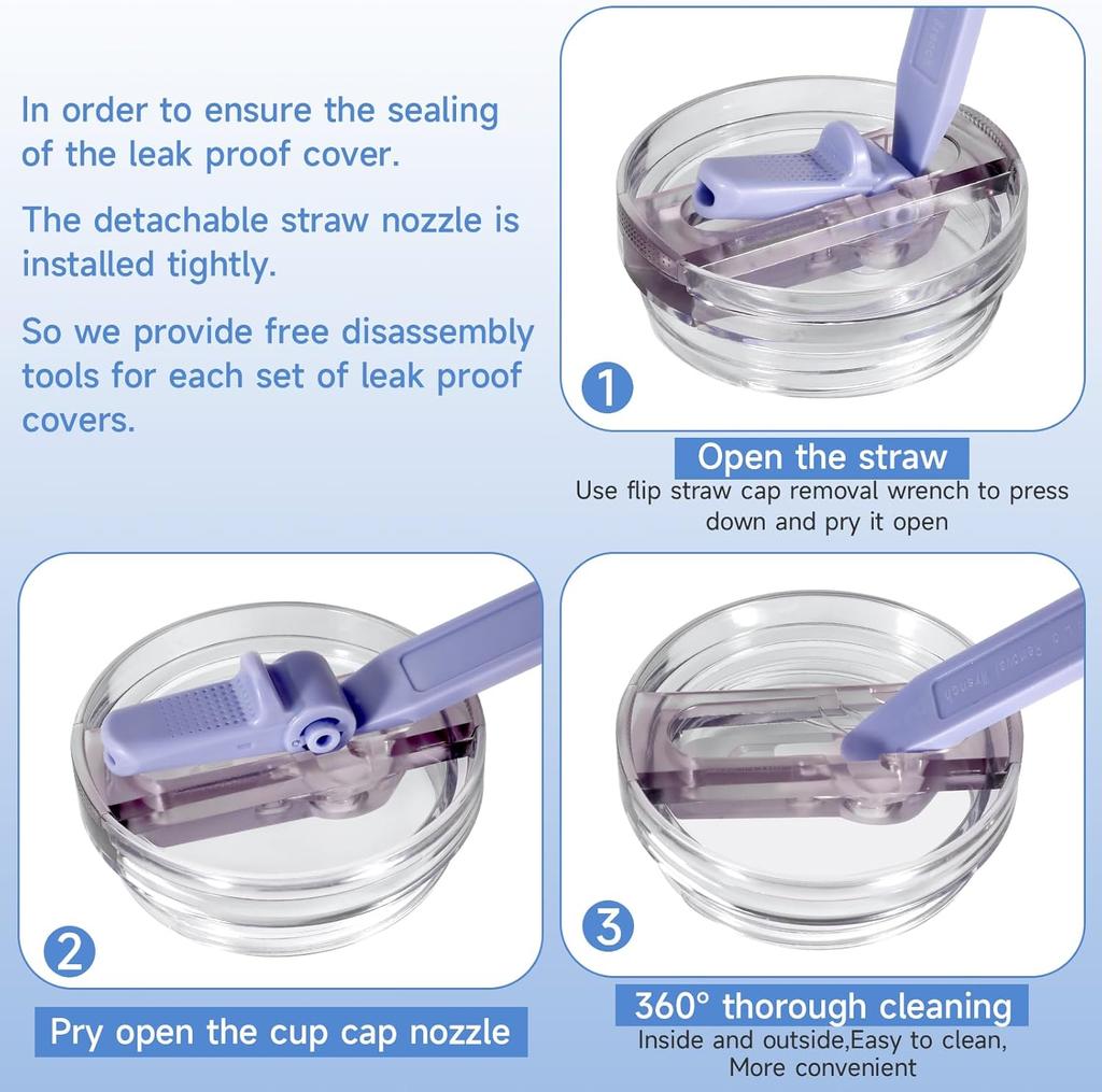 30oz Flip Straw Lid for Stanley 2.0 Tumbler Leak Proof Lid Replacement No Spill Cover for Stanley Cup Accessories