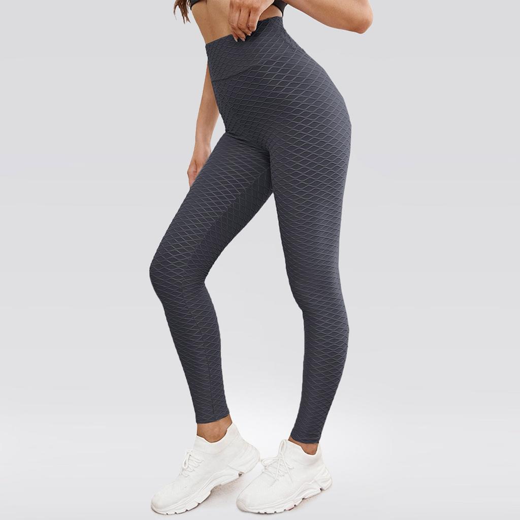 Women's Fashion Color Peach Butt Lifting Yoga Bubble Pants High Waist Sports Tights