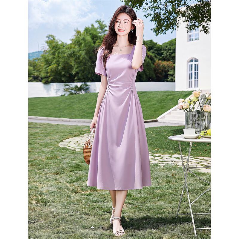 French Hepburn Style Pleated A-Line Dress