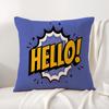 welcome Cushion Cover Natural Linen Organic Fabric DoubleSided Printing Sofa Home Decor Gift Pillow Cover