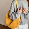 Large Capacity Suede Matte Hobo Bag Zipper Female Tote Bag Cute Vintage PU Crossbody Bag  Students