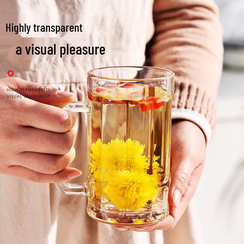 ZISIZ Handmade Glass Beer Mug