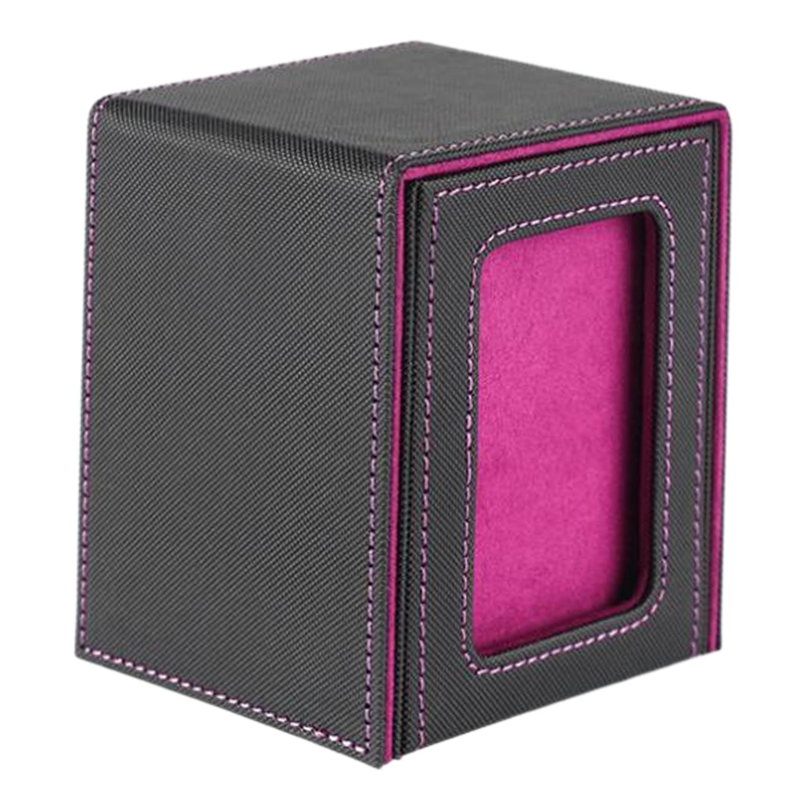 

Коробка для колоды торговых карт, держатель, большой кейс для карт, кейс для коллекционных игровых карт, протекторы, контейнер вмещает 100+ игровых карт фиолетовый