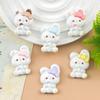 Glossy Cartoon Resin Rabbit Accessories: DIY Phone Case, Hair Clip & Keychain Material