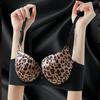 Sexy Leopard Print Front-button Bra for Small Breasts Push-up Bra for Side Breasts and Anti-sagging No Steel Ring Seamless Back Bra
