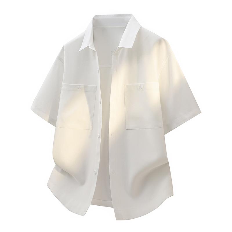 

Summer Plus Size Collar Lined Shirt, Outdoor Lightweight, Breathable and Loose Shirt M