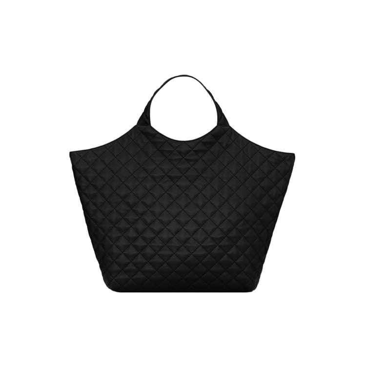 SAINT LAURENT Icare Maxi Shopping Bag Quilted Lambskin Black 698651-AAANG-1000