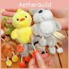 Rabbit Penguin Duck Bear Plush Keyring With Pull Out Feet For Kids And Teens