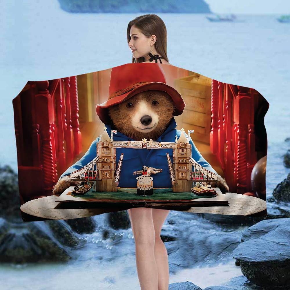 Movie Bear P-Paddington Microfiber Beach Towel Absorbent Quick Dry Soft Yoga Swimming Resort Mountain Climbing Towel