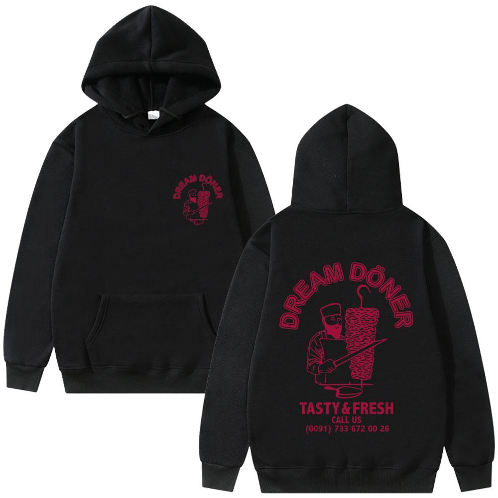 Doner Kebab Karl Marx Socialist Funny Meme Hoodie Unisex Casual Fleece Vintage Pullover Hoodies Oversized Sweatshirt