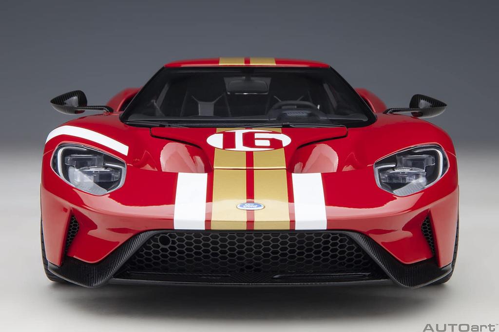 AUTOart 1/18 Scale Ford GT Alan Mann Heritage Edition Red/Gold Stripes Finished Product