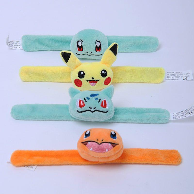 20cm Pokmon Pikachu, Charmander, Squirtle, Bulbasaur Pop Circle Wristband Plush Toys