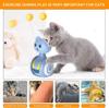 Automatic Cat Toy Tumbler Swing Toys for Cats Funny Balance Car Interactive Kitten Chasing Toy With Feather Ball Cat Accessories