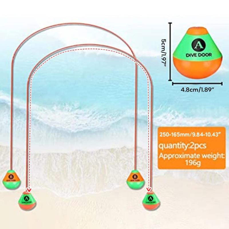 2 Stück Tauchringe für durch die Tür Schwimm-Durchgangstür Schwimmbad Unterwasserspielzeug