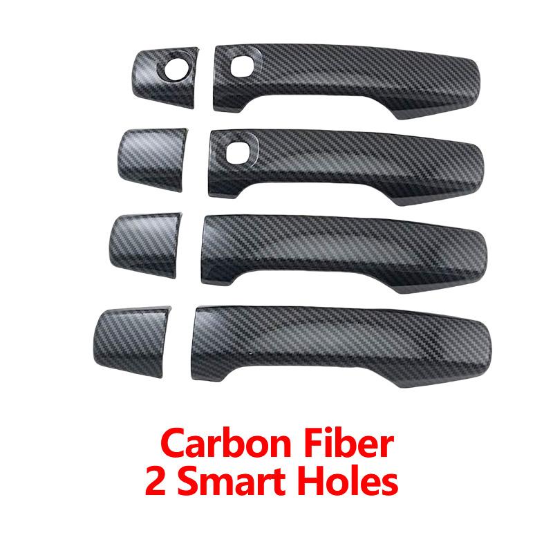 Door Handle Cover For Lexus LX570 2008-2015 Carbon Fiber Chrome Silver Glossy Black Car Accessories Decoration Exterior Stickers