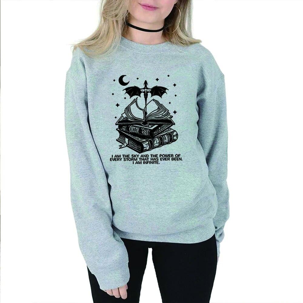 Unisex HoodieVintage Basgiath War College Sweatshirt I Am The Sky Hoodie Fourth Wing Shit Dragon Rider Tee Unisex Casual Hoodies Sweatshirts