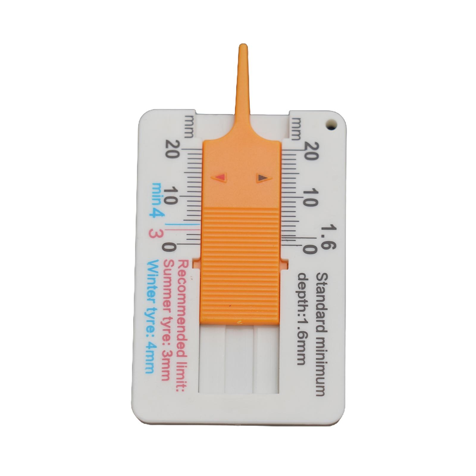 1 шт. Пластиковый измеритель глубины протектора шины 0-20 мм Верньерный глубиномер Измеритель глубины протектора шины Портативный измеритель глубины протектора шины Инструмент для протектора шины