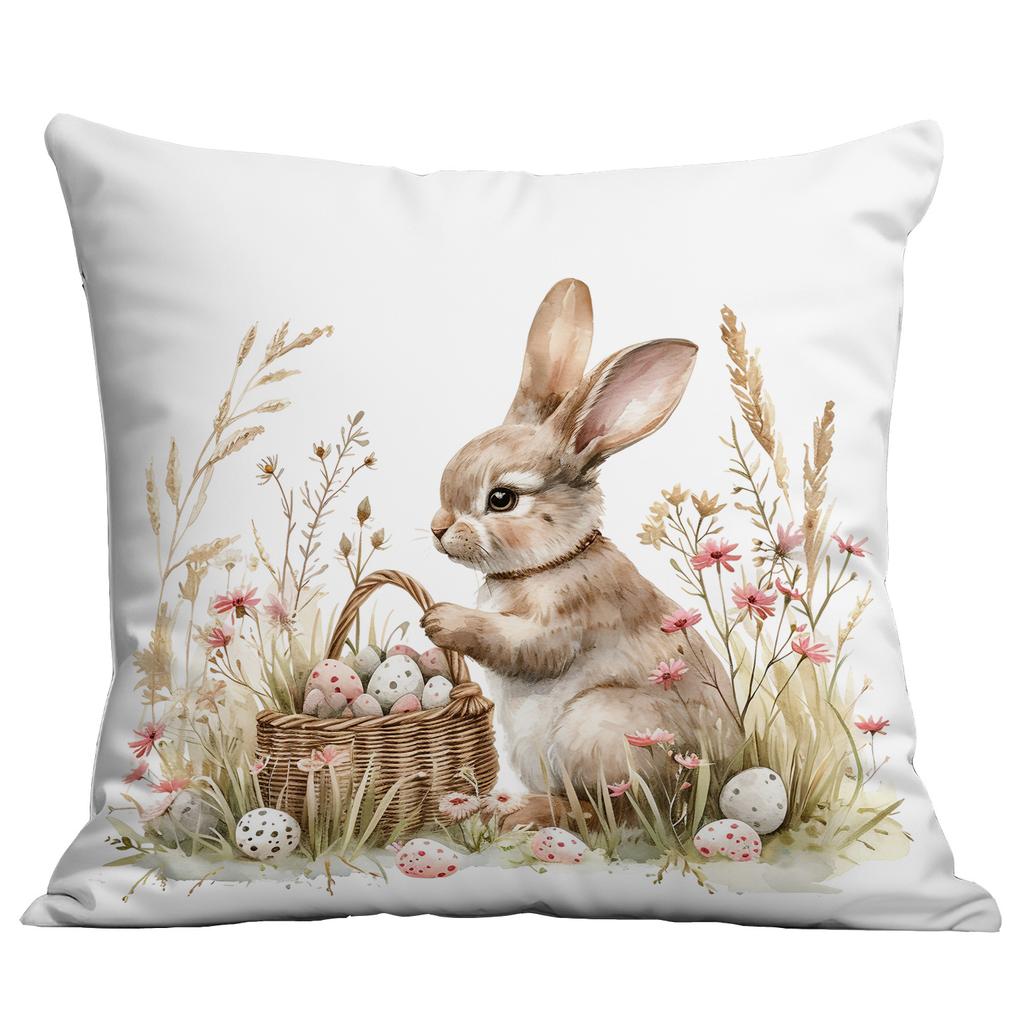 Neues Ostern Retro Floral Hase Ei Push Kissenbezug Zuhause Sofa Kissenbezug