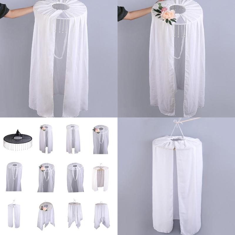 White Chinese Ancient Veils Hat Tradition Hat Douli Hat Role Playing Knight Hat for Authentic Historical