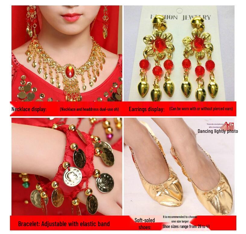 Disfraz de Espíritu Conejo de Jade - Demonio Femenino Traje de Actuación Infantil de Danza India