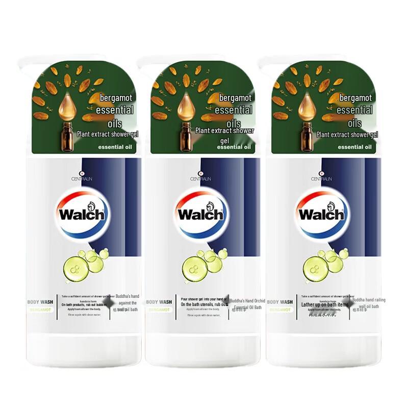 Walch Bergamot Essential Oil Body Wash 3-Pack