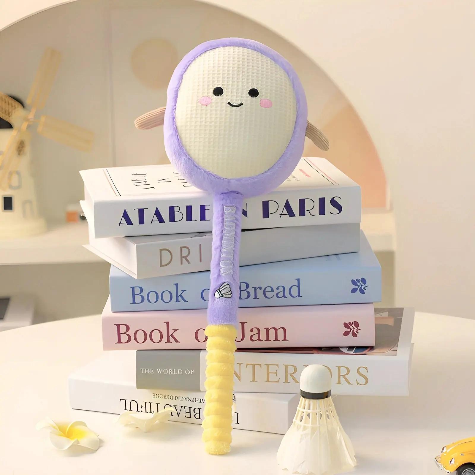 

Креативная имитация бадминтонной ракетки плюшевая игрушка реалистичное спортивное оборудование мягкая набивная кукла украшение для дома каваий сувенир подарок 38cm