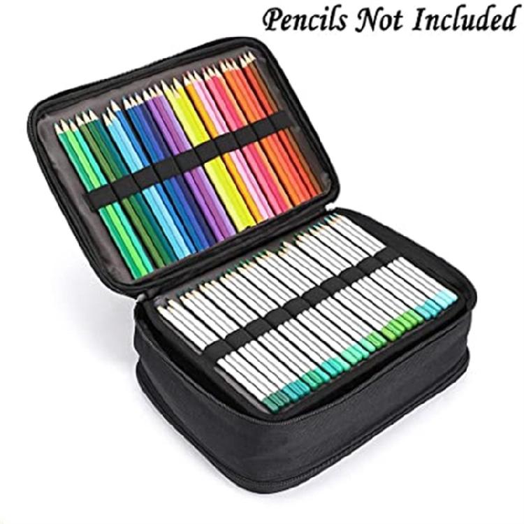 300 Slots Pencil Bag Pencil Organiser Coloured Pencils Storage Bag Pen Holders School Supplies for Girl Boys Adult
