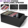 CD Storage Box, CD Holder Store 30 Jewel Cases, Disc Holder Media Storage Organizer