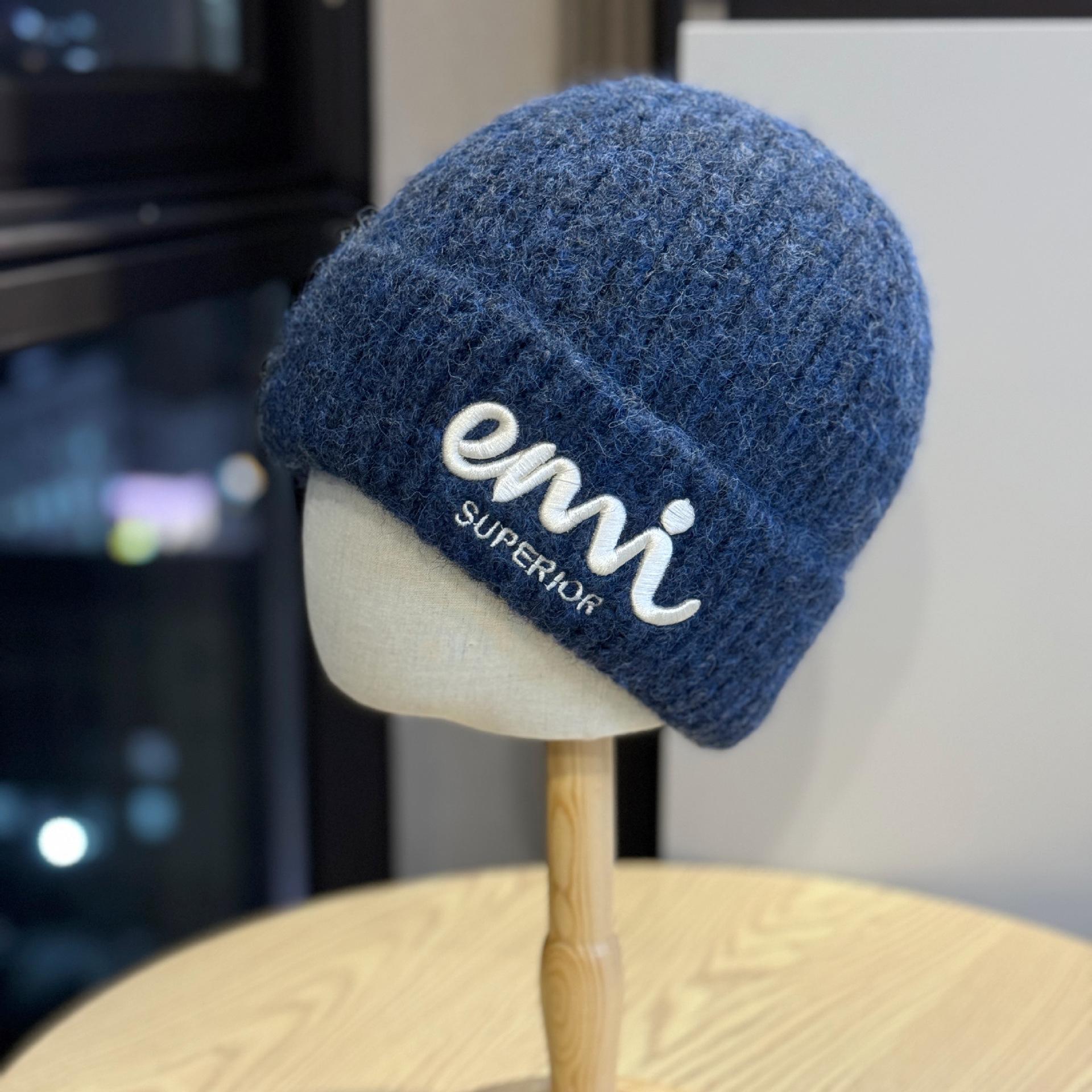 

Autumn and Winter Warm and Ear Protecting Woolen Hat Fashionable and Versatile Letter Wrapped Toe Cap Confinement Hat one size