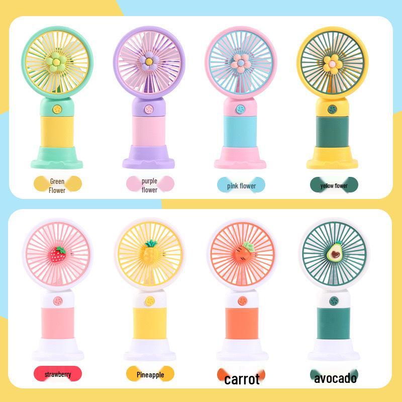 Portable Mini Cartoon Flower USB Desk Fan - Student Gift