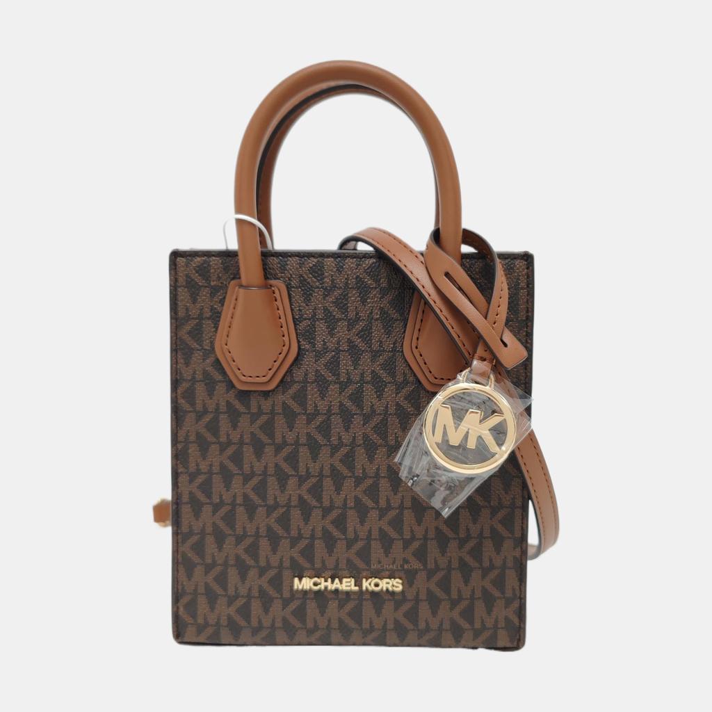 [Pre-Owned] Mercer Mini Brown Coated Canvas Monogram Crossbody Bag - Excellent #BQWWNG