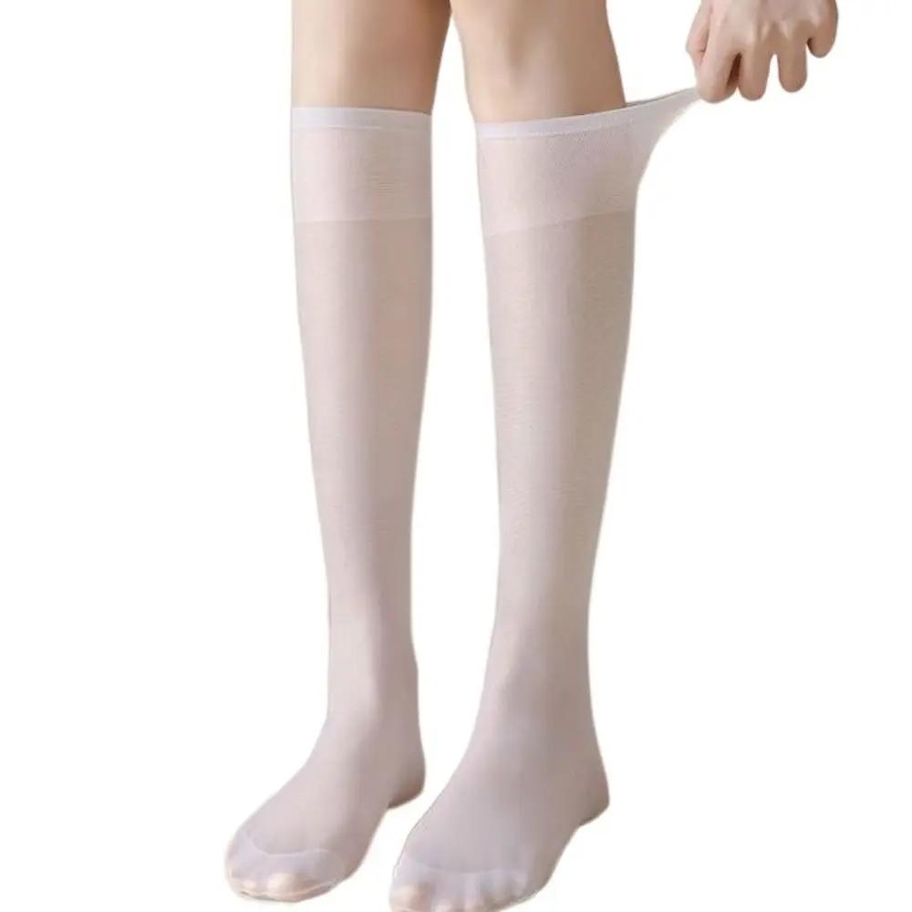 Women Ultra-thin Nylon Stockings Summer Long Socks For Girls Transparent Elasticity Ladies Knee Socks