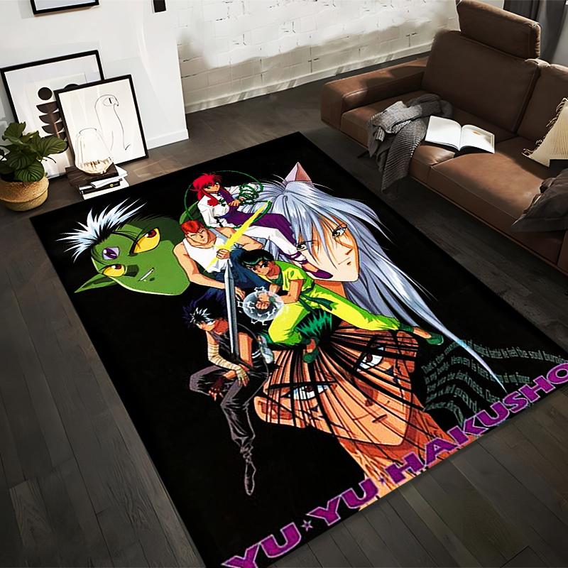 

Yu Yu Hakusho Anime Carpet Black Background Stylish Room Decor Suitable for use as an anti-slip for living room bedroom sofas 40x60cm( 15x23in )