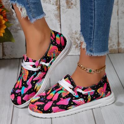 Halloween Canvas Shoes Women's New 2025 Fashion Lightweight Comfortable Flat Shoes Outdoor Sports Leisure Shoes Non-slip Printed