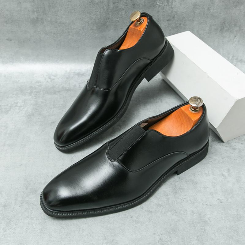 Pánské kožené boty business casual formální oxfordky pánské ploché boty