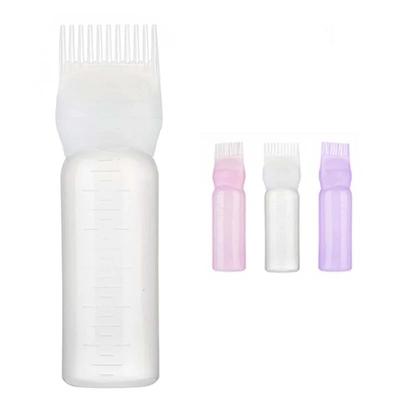 3 Colors Hair Dye Applicator Brush Bottles Dyeing Shampoo Bottle Oil Comb Hair Dye Bottle Applicator Hair Salon Styling Tool