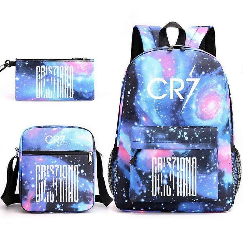Cr7 Student School Backpack Three-Piece Set E