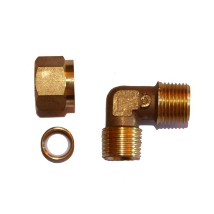 Coude de plomberie - ICH-ZAPFE.DE - 3/8 pouces - Laiton - A visser - Femelle