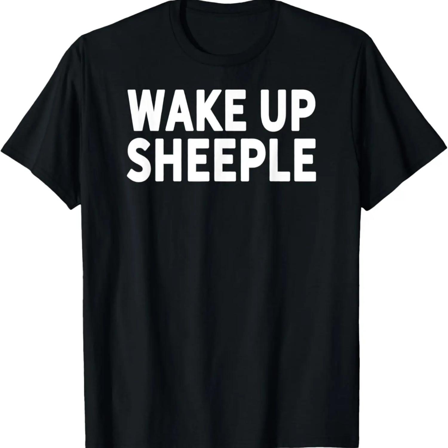 Crazy Conspiracy Theorist Wake Up Sheeple Conspiracy T-Shirt S