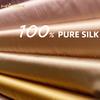 HYSK Natural Genuine Pure 100% Silk Crepe Satin Fabric Silk China Duchess Plain Brown by Meter for Dress Bedding Wedding