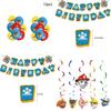 Fournitures de Fête Pat' Patrouille Ensemble de Décoration d'Anniversaire Deluxe avec Ballons et Bannières pour Enfants