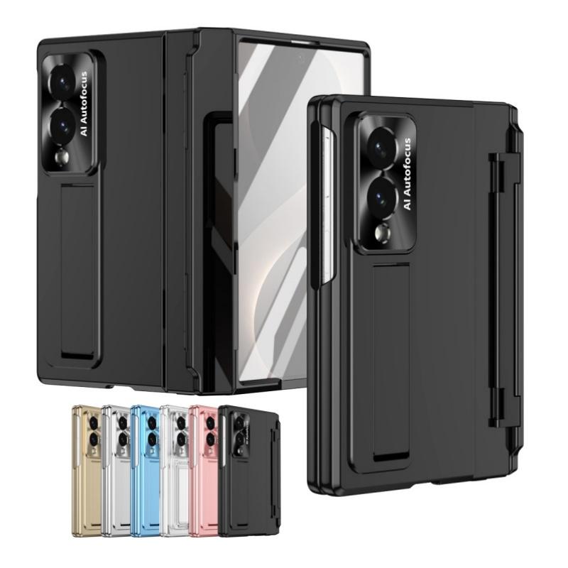 For Samsung Galaxy Z Fold 8 Ultra / 8 7 6 5 4 3 360 Full Protection Hinge Case Folding Cover Tempered Glass Film Stand PC Case