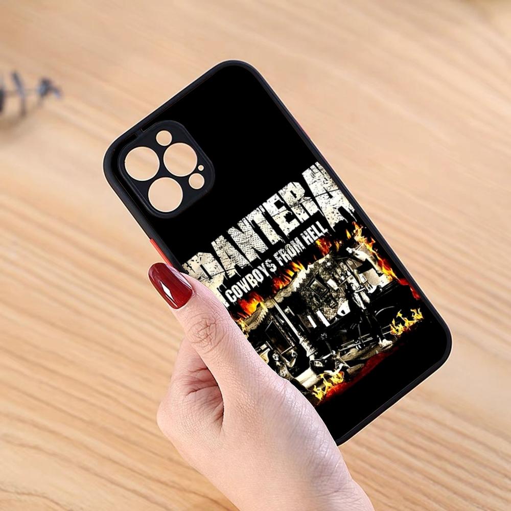 Pantera Cowboys From Hell Phone Case Black Matte for iPhone 15ProMax 13 12 11 14 Pro Max Mini 8 7 Plus SE2020 XS Max X XR Cover