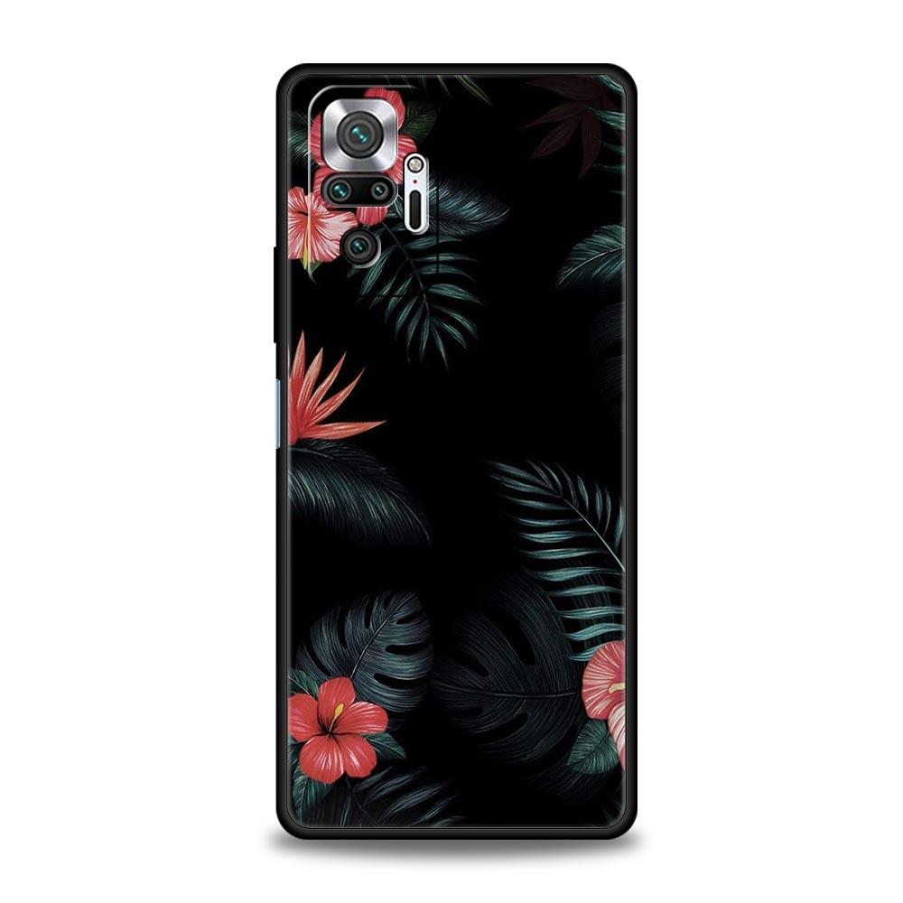 Vintage Banana Leaf Flower Phone Case For Xiaomi Redmi Note 13 12 5G 11 10 Pro Plus 4G 9S 9 8 7 9T 13C 10C 9C 9A Silicone Cover
