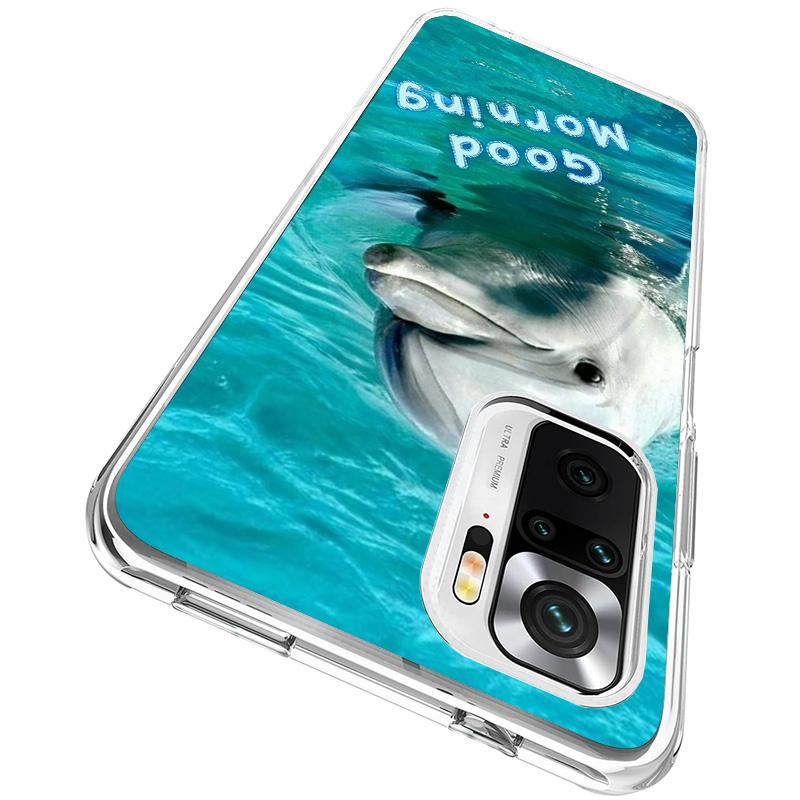 Ocean Animal Cute Dolphin Cover Phone Case For Xiaomi Poco F7 Ultra X7 X6 X5 Pro M7 Redmi 15C 15 13C 13 12C 12 10C 10 9A 9C 9T 9