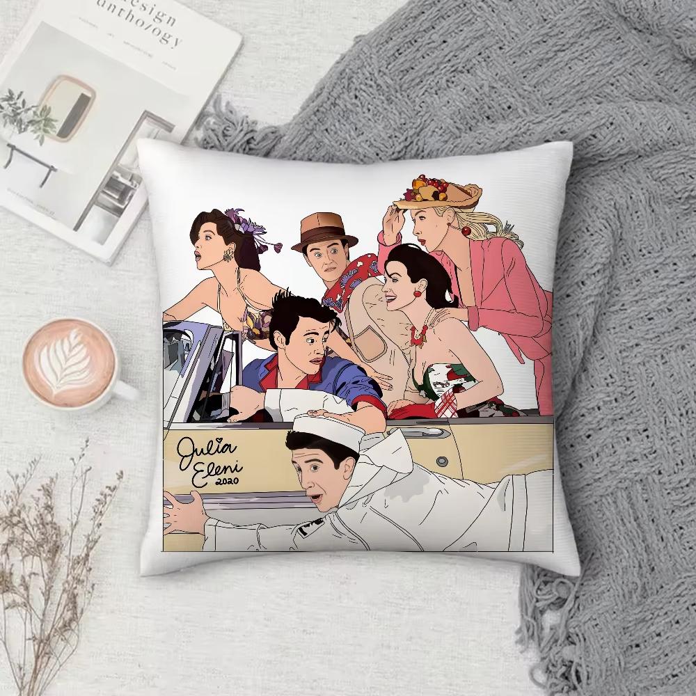 1Pc Vintage Friends Tv Series Pillow Cover, 2D Double-Sided Polyester Cushion Case, Iconic Quotes & Character Decor, Perfect Gif